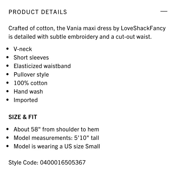 Love Shack Fancy Vania Maxi Dress White - Picture 11 of 11